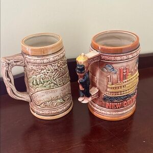 Ceramic Mugs - Brown and Tan
